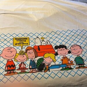 Vintage Peanuts Snoopy Twin Bed Sheet